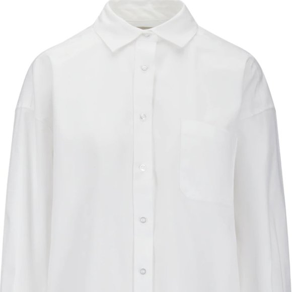NWT Naked & Famous Women's Button Up Oxford White Shirt - Picture 1 of 2